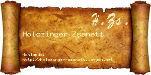 Holczinger Zsanett névjegykártya